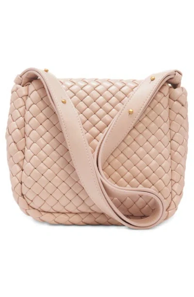 Bottega Veneta Mini Cobble Padded Intrecciato Leather Shoulder Bag In Pink