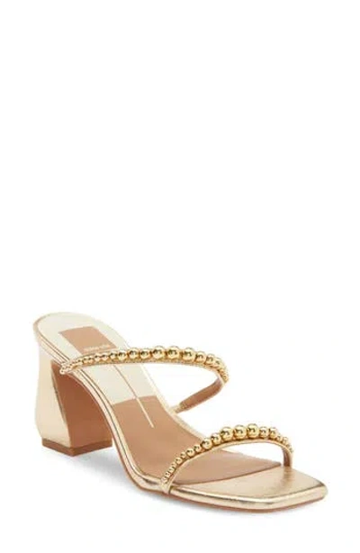 Dolce Vita Tynice Faux Pearl Sandal In Brown