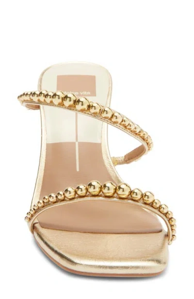 Dolce Vita Tynice Faux Pearl Sandal In Brown