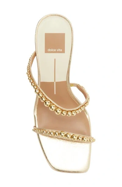 Dolce Vita Tynice Faux Pearl Sandal In Brown