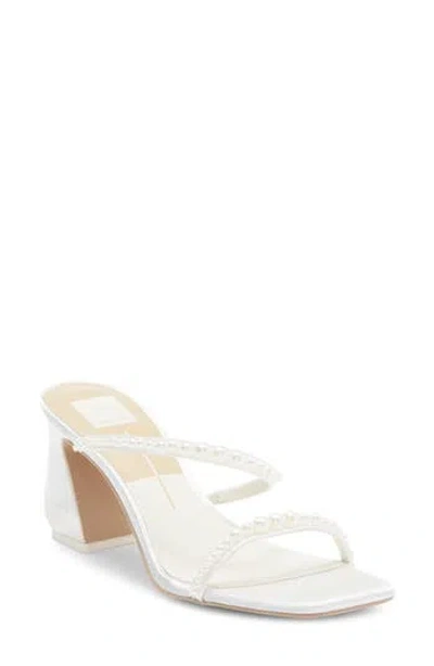 Dolce Vita Tynice Faux Pearl Sandal In White