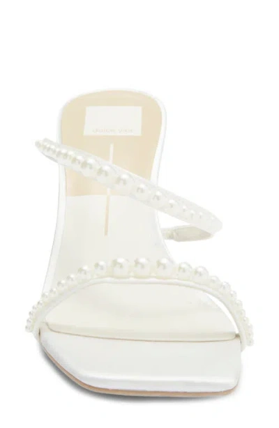 Dolce Vita Tynice Faux Pearl Sandal In White