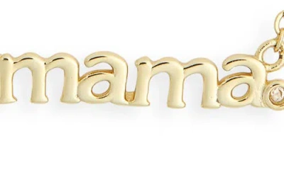 Nordstrom Rack 14k Gold Plated Lab Grown Diamond Mama Pendant Necklace In Gold