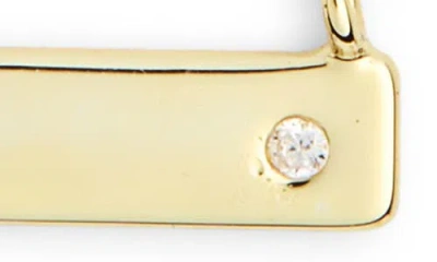 Nordstrom Rack 14k Gold Plated Lab Grown Diamond Bar Pendant Necklace In Gold