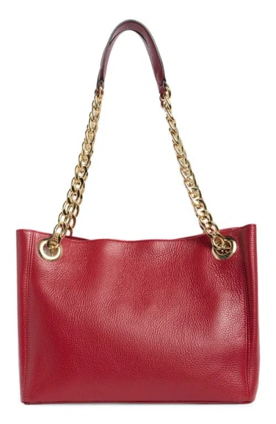 Valentino By Mario Valentino Luisa Rock Leather Tote Bag In Red