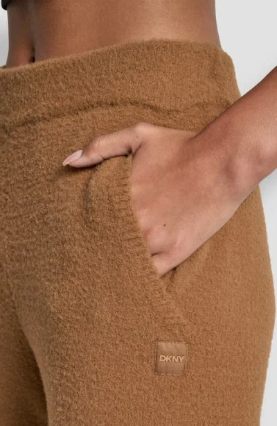 Dkny Women's Feather Yarn Tonal Jogger In Brown