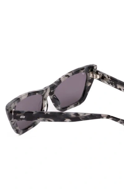 Sito Shades Wonderland 54mm Polarized Cat Eye Sunglasses In Black