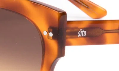 Sito Shades Good Life 54mm Gradient Round Sunglasses In Brown