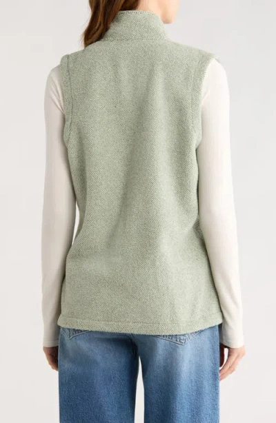 Balance Collection Amara Fleece Knit Zip Vest In Green