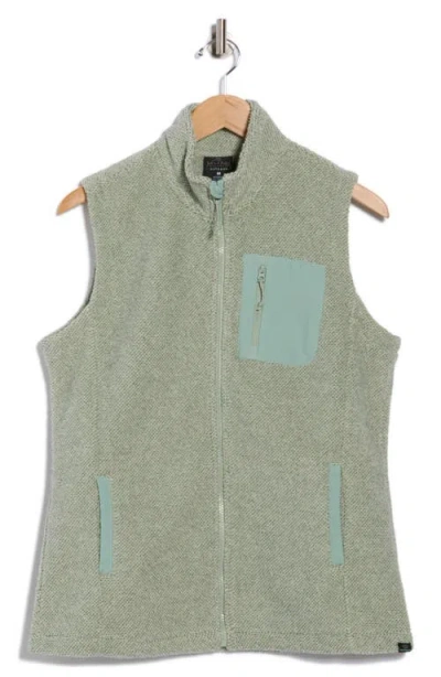 Balance Collection Amara Fleece Knit Zip Vest In Green