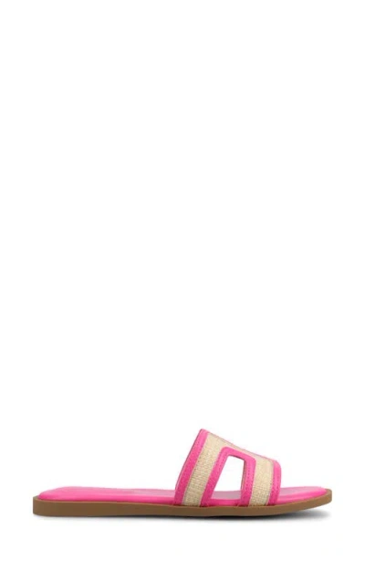 Journee Collection Primah Slide Sandal In Pink