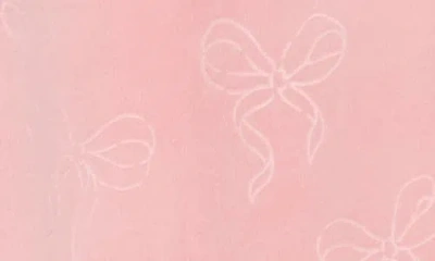 Jaclyn Embossed Bow Velour Pants In Pink