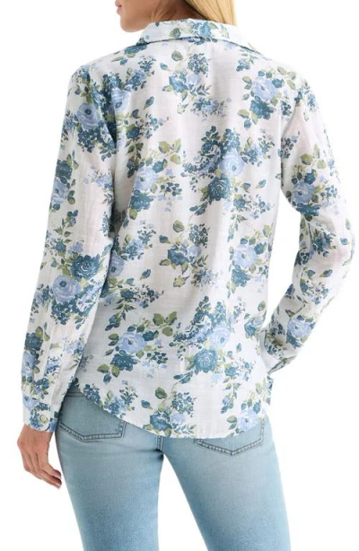 Lucky Brand Heart Print Button-up Shirt In Multi