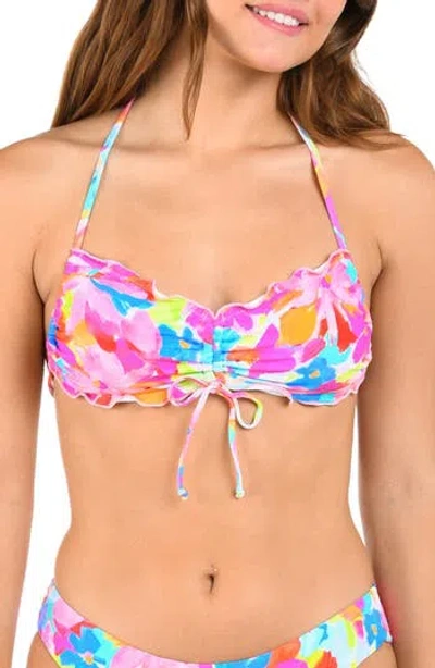 Citrus Merrow Bandeau Bikini Top In Multi