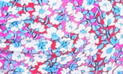 Citrus Floral Bandeau Bikini Top In Purple