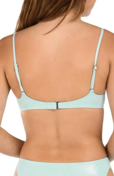 Citrus Iridescent Underwire Bikini Top In Green