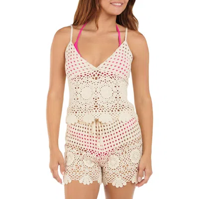 Citrus Crochet Cover-up Camisole In White