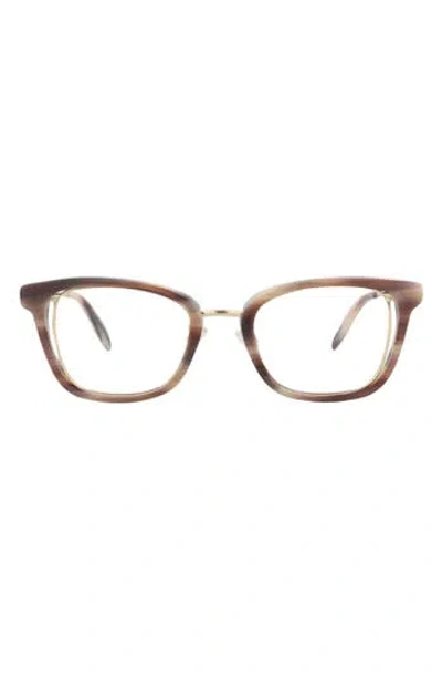 Alexander Mcqueen Mcqueen 51mm Novelty Optical Frames In Brown