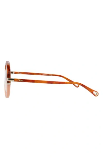 Chloé 54mm Round Optical Glasses In Brown