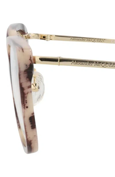 Alexander Mcqueen Mcqueen 51mm Novelty Optical Frames In Brown