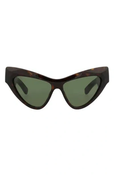 Gucci 57mm Novelty Cat Eye Sunglasses In Brown