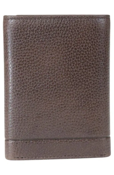 Mancini Fifth Ave Rfid Leather Trifold Wallet In Brown