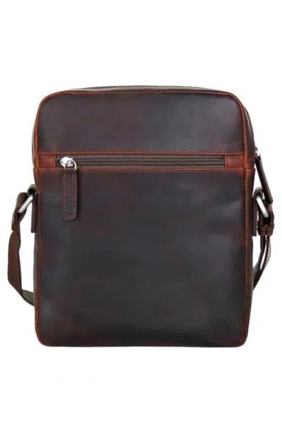 Mancini Buffalo Collection Leather Crossbody Bag In Brown