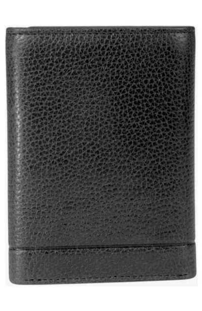 Mancini Fifth Ave Rfid Leather Trifold Wallet In Black