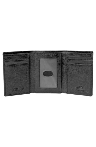 Mancini Fifth Ave Rfid Leather Trifold Wallet In Black