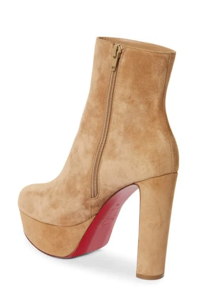 Christian Louboutin Loo Platform Bootie In Brown