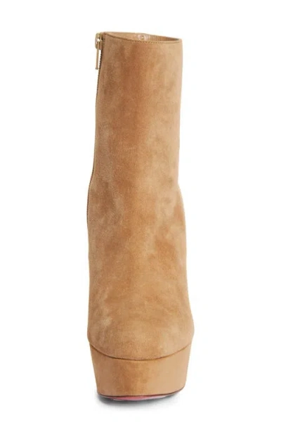 Christian Louboutin Loo Platform Bootie In Brown
