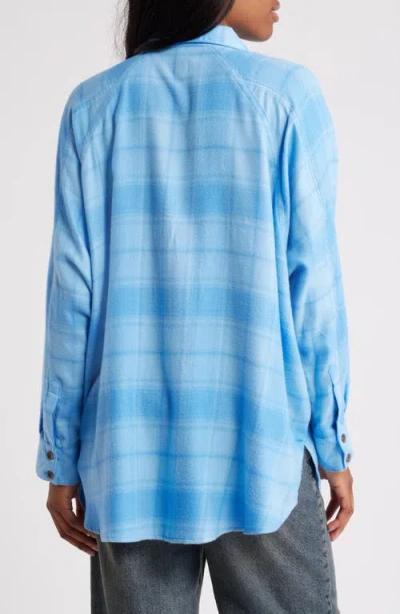 Bdg Urban Outfitters Brendan Check Oversize Button-up Shirt In Blue