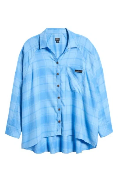 Bdg Urban Outfitters Brendan Check Oversize Button-up Shirt In Blue