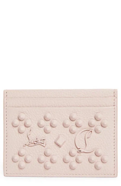 Christian Louboutin Kios Simple Leather Card Case In Pink