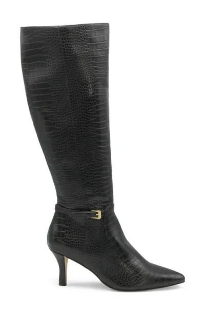 Charles By Charles David Arlie Pointed Toe Knee High Boot In Black