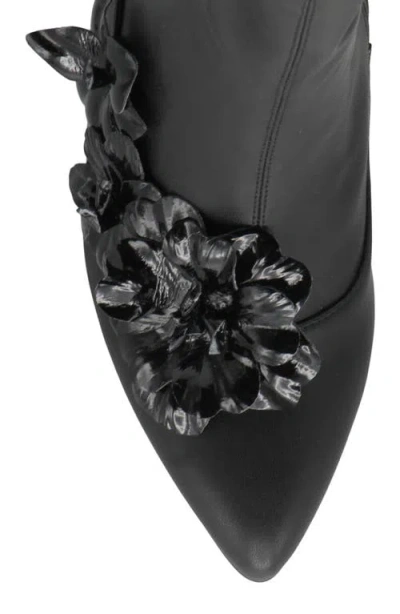 Charles By Charles David Perla Flower Pointed Toe Bootie In Black