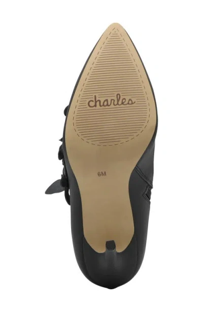 Charles By Charles David Perla Flower Pointed Toe Bootie In Black