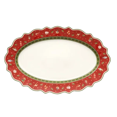 Villeroy & Boch Toy's Delight Oval Platter In Red