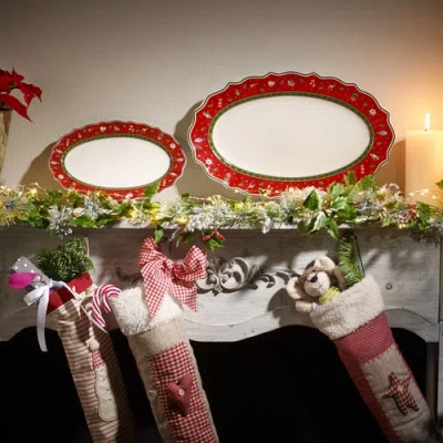 Villeroy & Boch Toy's Delight Oval Platter In Red