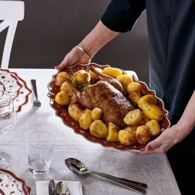 Villeroy & Boch Toy's Delight Oval Platter In Red