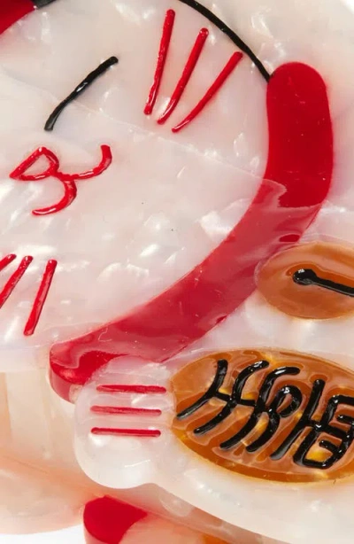 Solar Eclipse Lucky Cat Claw Clip In Gray