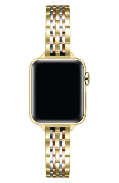 Posh Tech Rainey Tricolor Apple Watch® Bracelet Watchband In Gold
