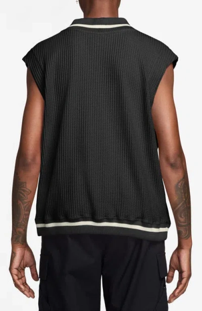 Nike Oversize Waffle Vest In Black