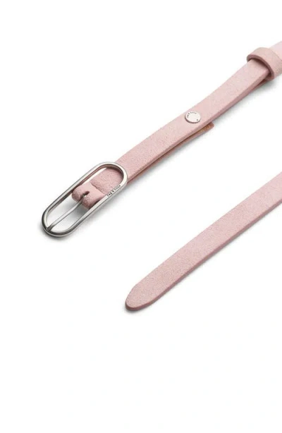 Rag & Bone Baby Rounded Rebound Leather Belt In Pink