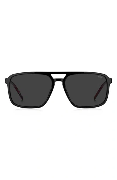 Hugo Boss Boss 58mm Navigator Sunglasses In Black