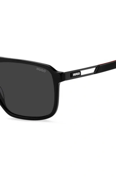 Hugo Boss Boss 58mm Navigator Sunglasses In Black