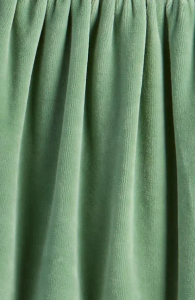 Nordstrom Cotton Blend Velour Dress & Bloomers In Green
