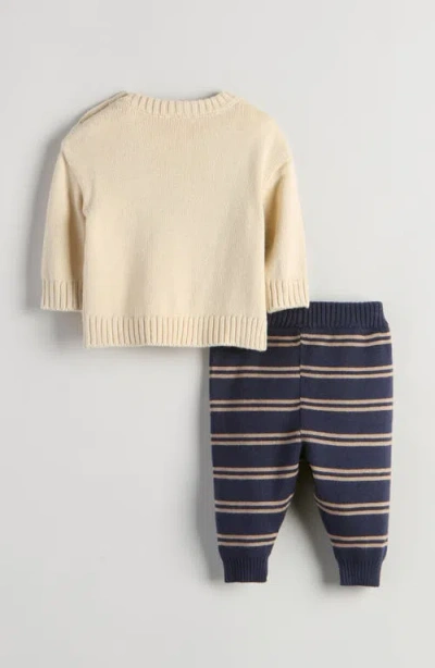 Nordstrom Icon Jacquard Sweater & Joggers Set In Neutral
