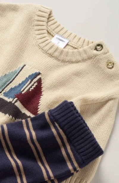 Nordstrom Icon Jacquard Sweater & Joggers Set In Neutral