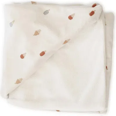 Saranoni Minky Hooded Towel In White